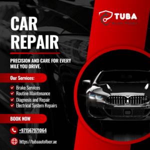 Black and Red Modern Car Repair Instagram Post